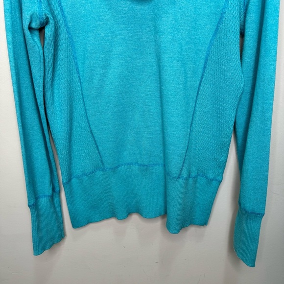 Eddie Bauer Blue Full Zip Hooded Lightweight Sweater Size Large - Picture 8 of 10